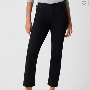 J. Crew Factory Flare crop black jean in all-day stretch